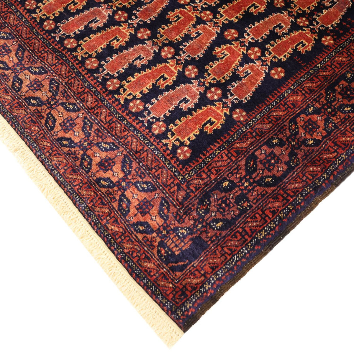 Loper Baluch tapijt - 194 x 100 cm - donkerrood