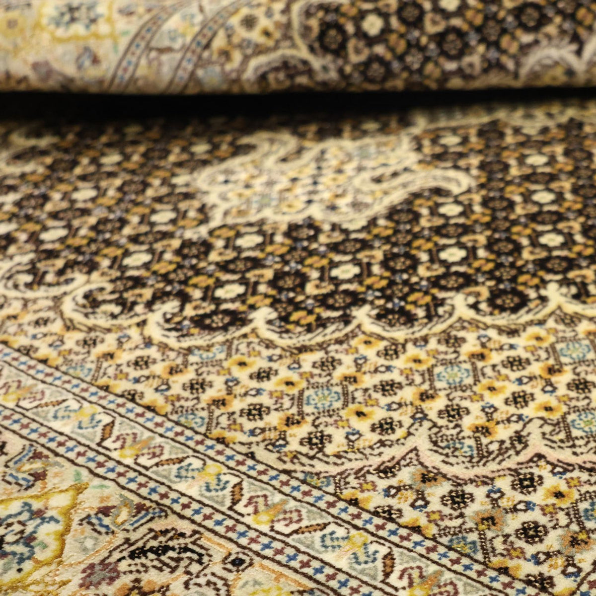 Perzisch tapijt - Tabriz - Royal - 148 x 100 cm - olijfgroen