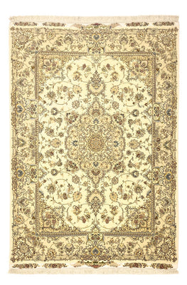 Perzisch tapijt - Tabriz - Premium - Zijden halsketting - 206 x 145 cm - beige