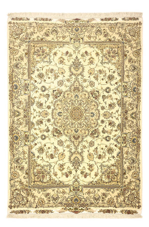 Perzisch tapijt - Tabriz - Premium - Zijden halsketting - 206 x 145 cm - beige