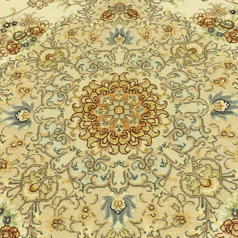 Perzisch tapijt - Tabriz - Premium - Zijden halsketting - 206 x 145 cm - beige