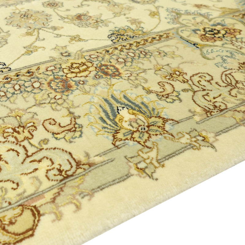Perzisch tapijt - Tabriz - Premium - Zijden halsketting - 206 x 145 cm - beige