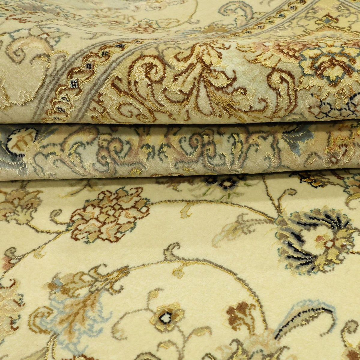 Perzisch tapijt - Tabriz - Premium - Zijden halsketting - 206 x 145 cm - beige