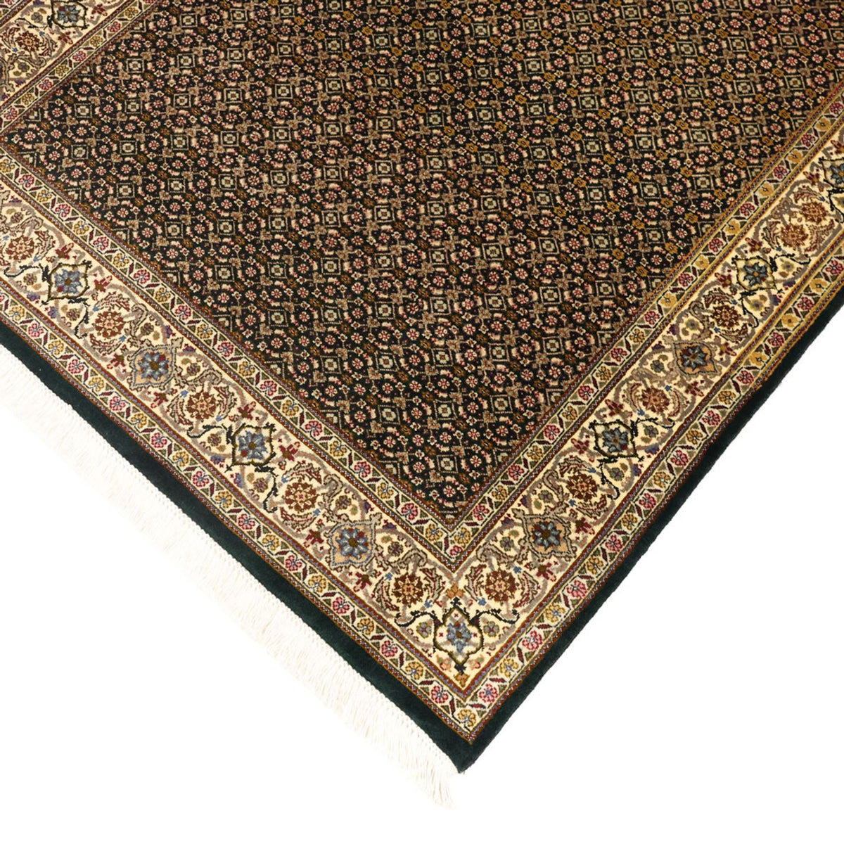 Perzisch tapijt - Tabriz - Royal - 144 x 106 cm - olijfgroen