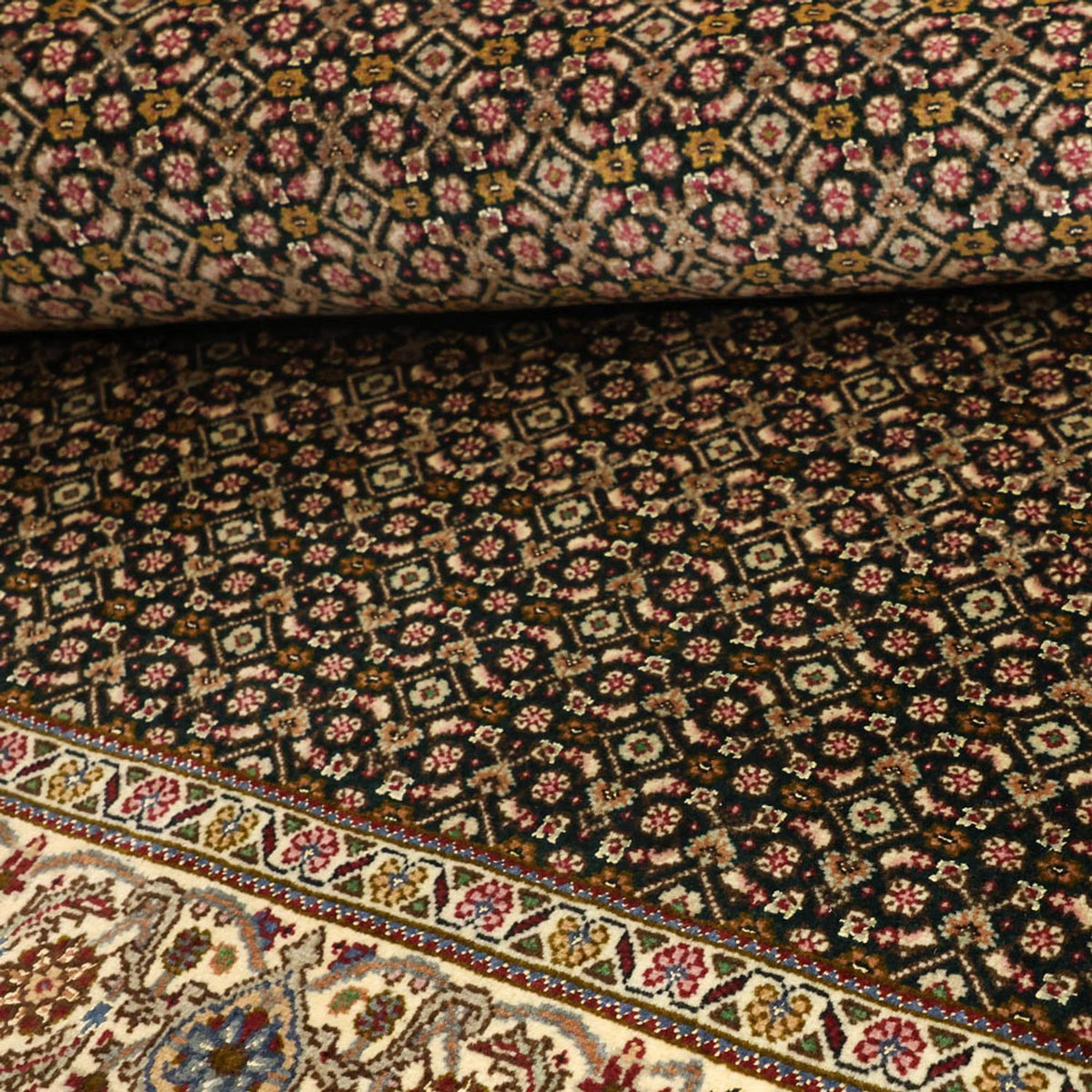 Perzisch tapijt - Tabriz - Royal - 144 x 106 cm - olijfgroen