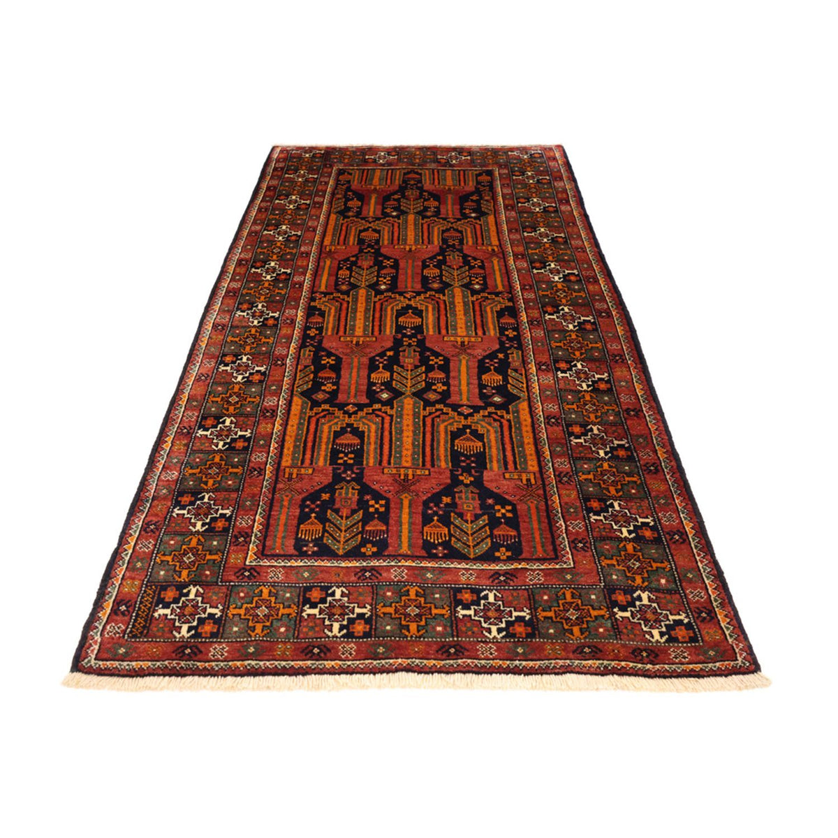Loper Baluch tapijt - 237 x 113 cm - terracotta