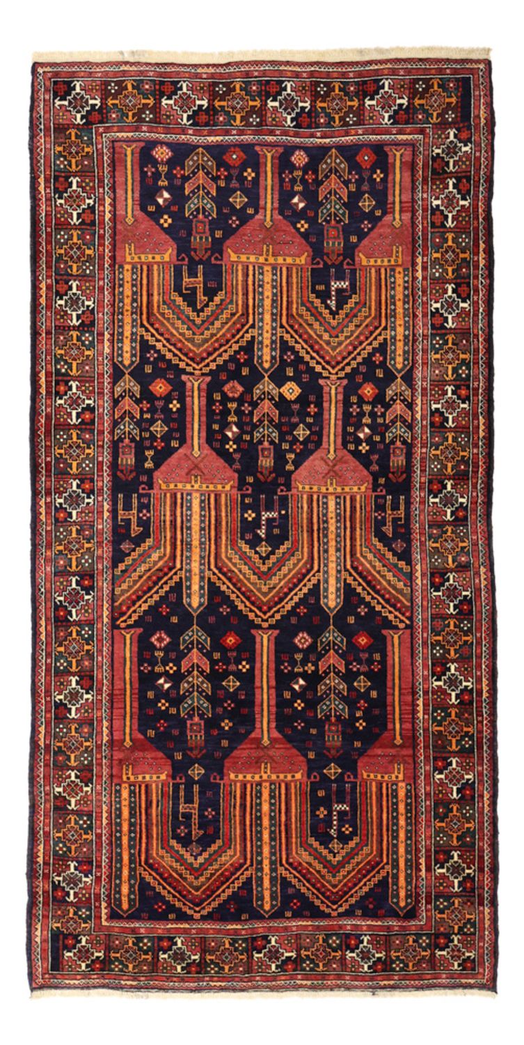 Loper Baluch tapijt - 251 x 128 cm - donkerrood