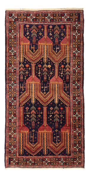 Loper Baluch tapijt - 251 x 128 cm - donkerrood