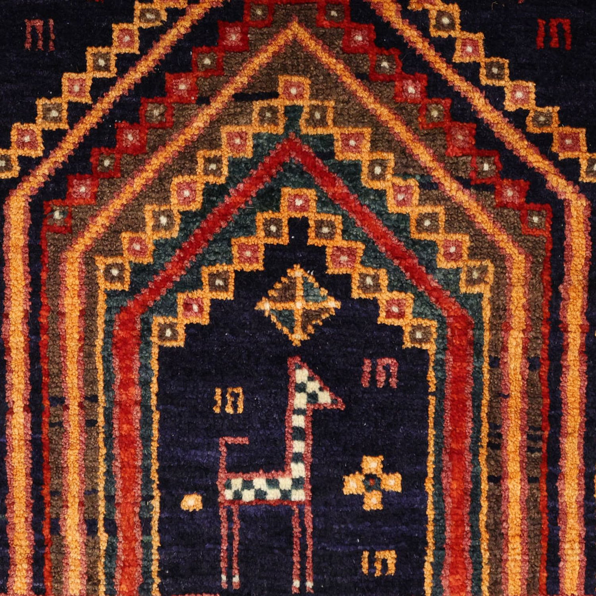 Loper Baluch tapijt - 251 x 128 cm - donkerrood