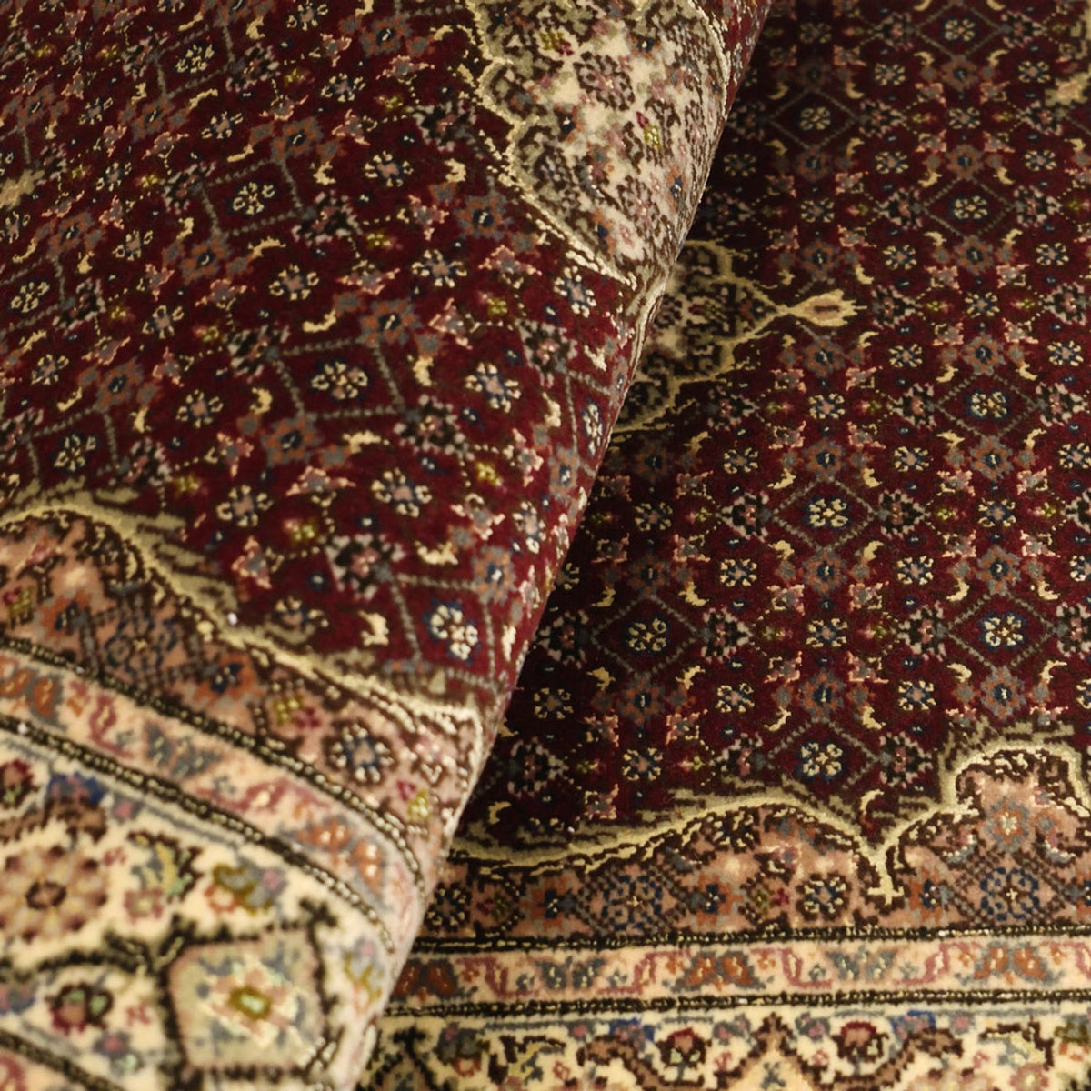 Perzisch tapijt - Tabriz - Royal - Koninklijke - 111 x 57 cm - donker beige