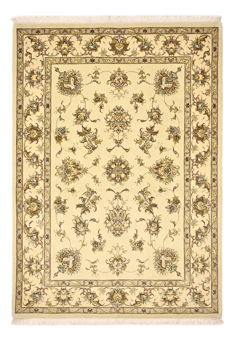 Perzisch tapijt - Tabriz - Koninklijke - 203 x 145 cm - beige