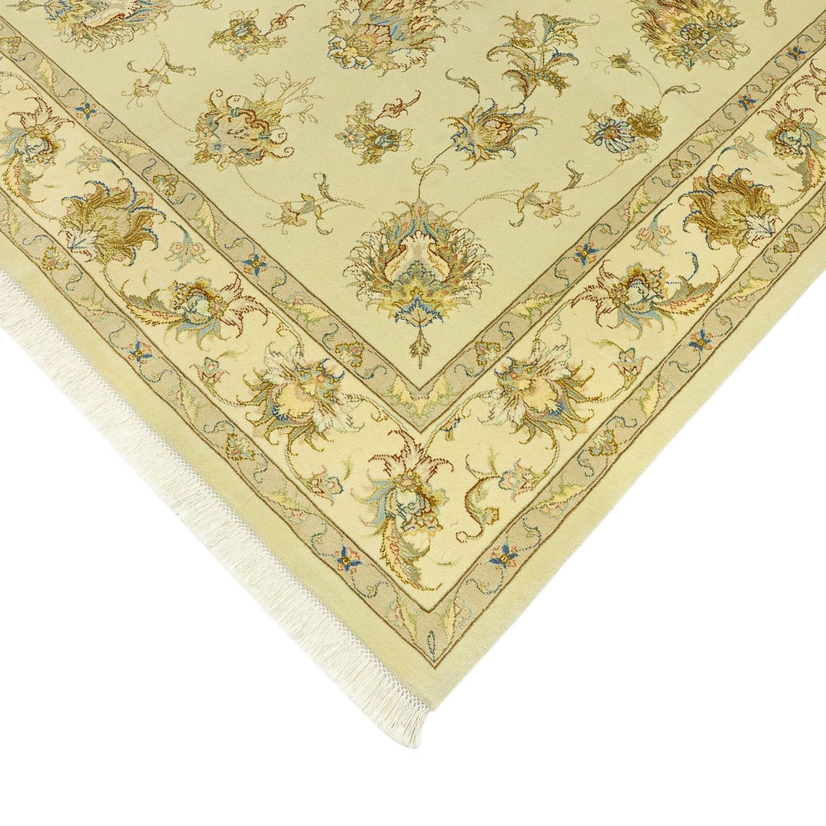Perzisch tapijt - Tabriz - Koninklijke - 203 x 145 cm - beige