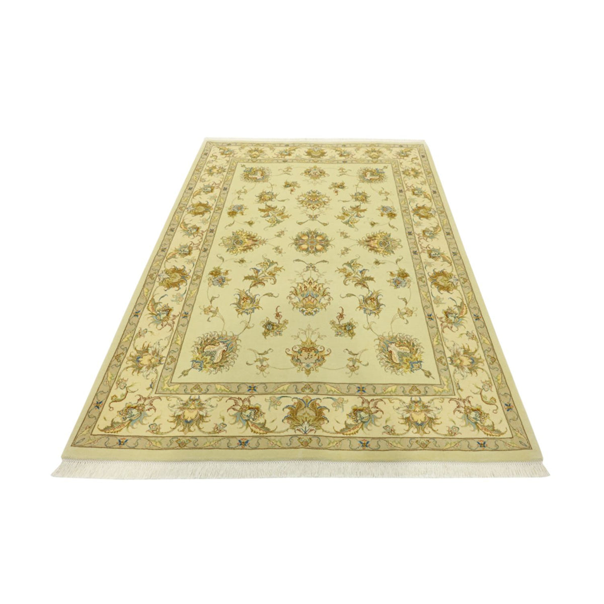 Perzisch tapijt - Tabriz - Koninklijke - 203 x 145 cm - beige