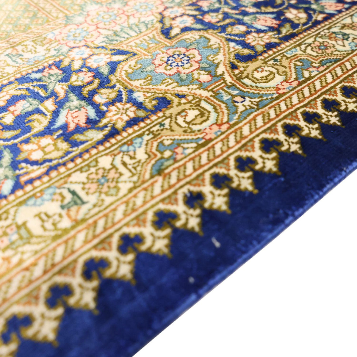 Perzisch tapijt - Ghom - Koninklijke - 126 x 76 cm - veelkleurig