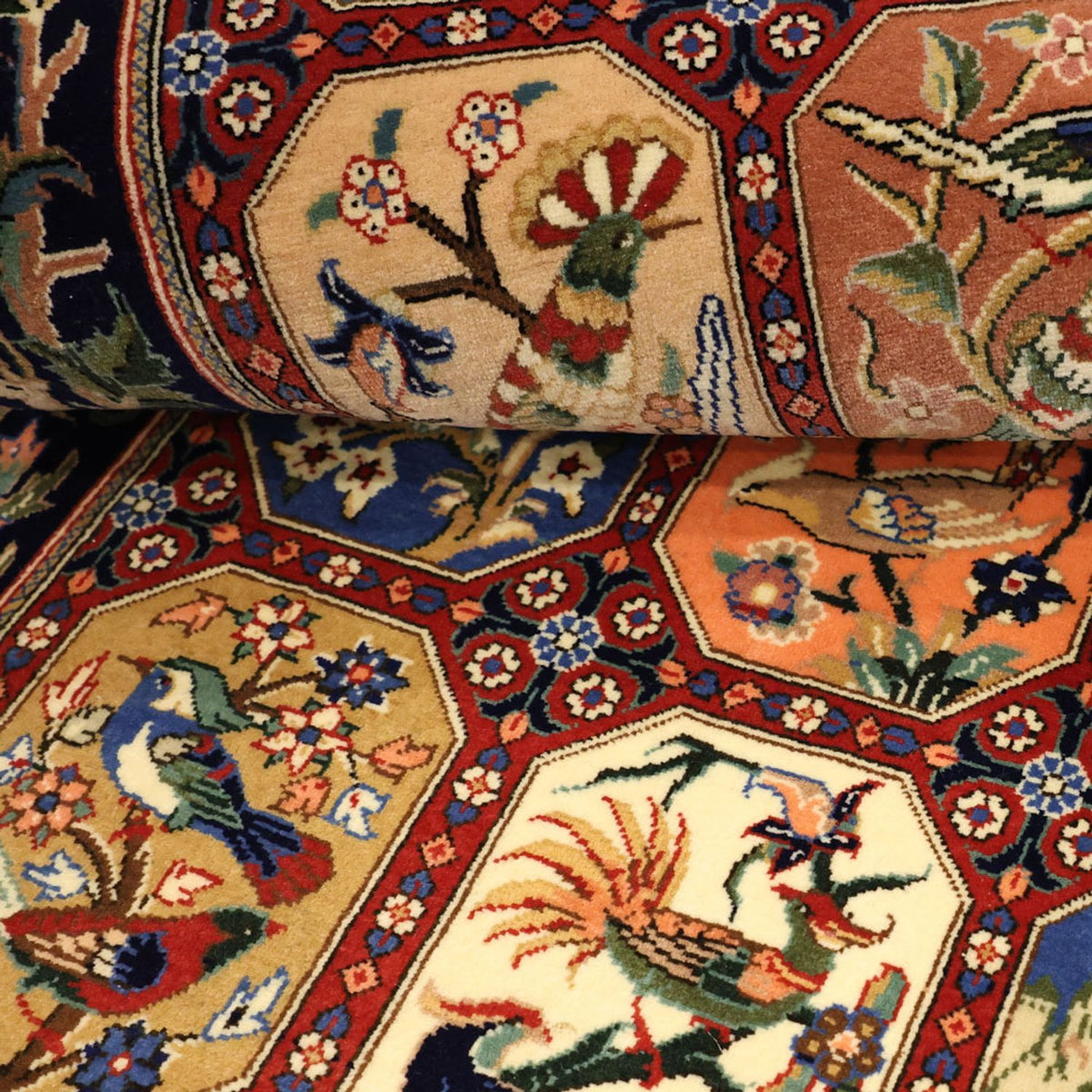 Perzisch tapijt - Ghom - Koninklijk - 114 x 56 cm - veelkleurig