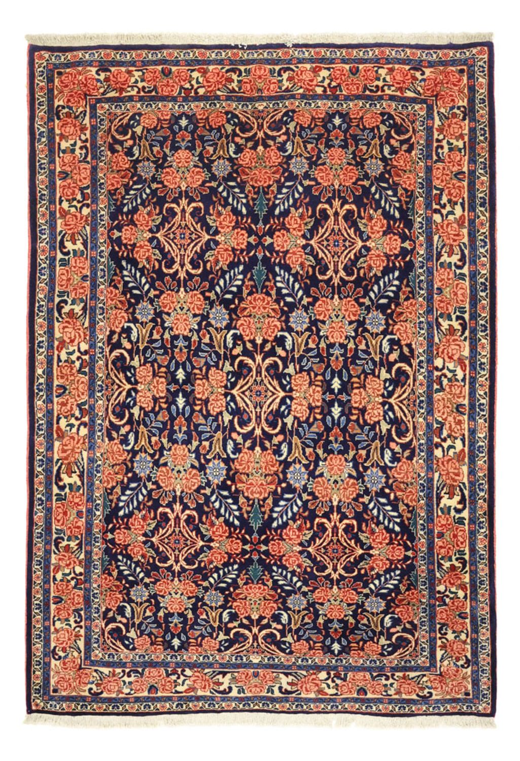 Perzisch tapijt - Bijar - Koninklijke - 161 x 113 cm - donkerblauw