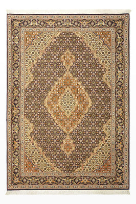 Perzisch tapijt - Tabriz - Royal - 152 x 104 cm - donker beige