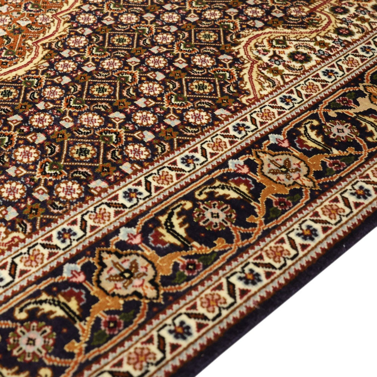Perzisch tapijt - Tabriz - Royal - 152 x 104 cm - donker beige