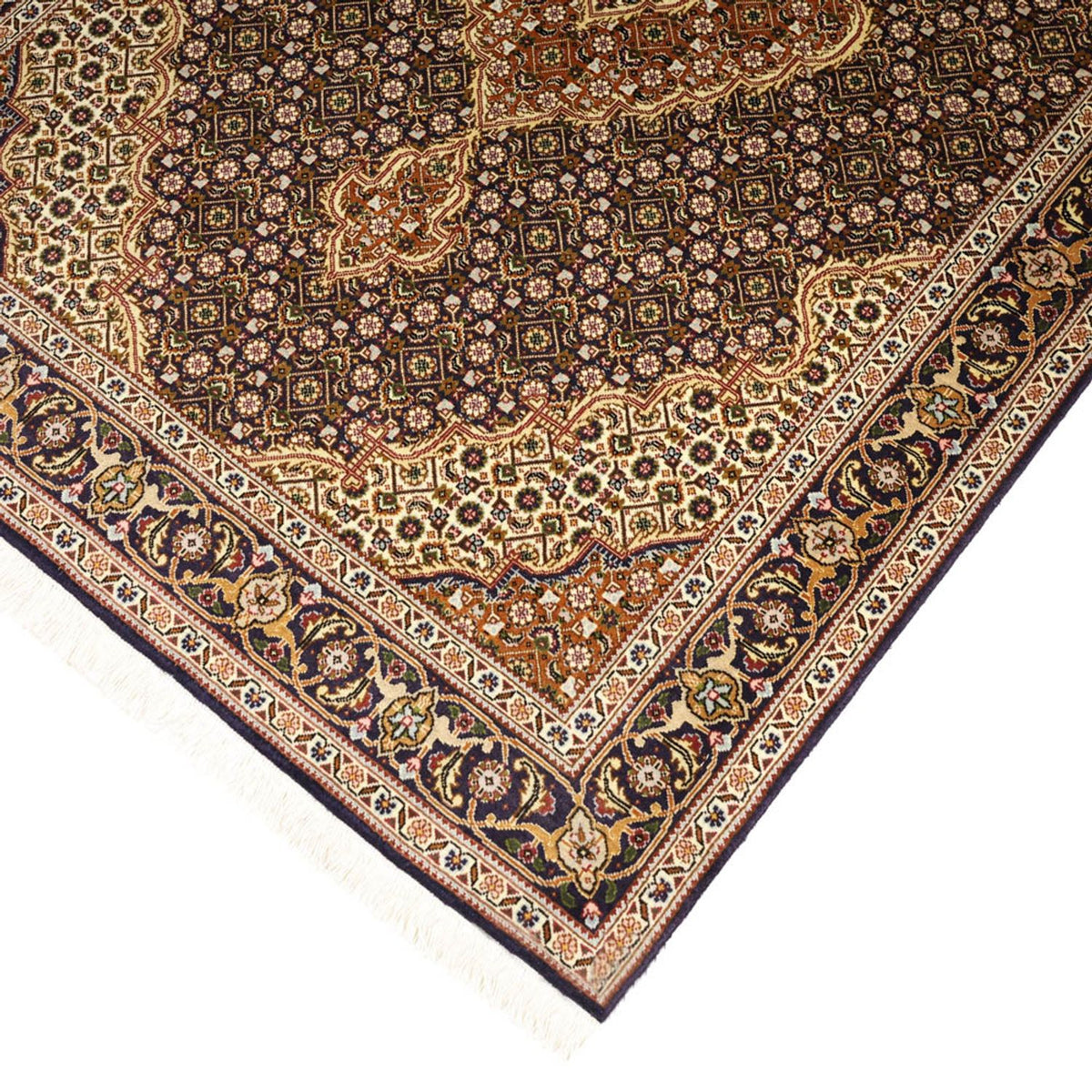 Perzisch tapijt - Tabriz - Royal - 152 x 104 cm - donker beige