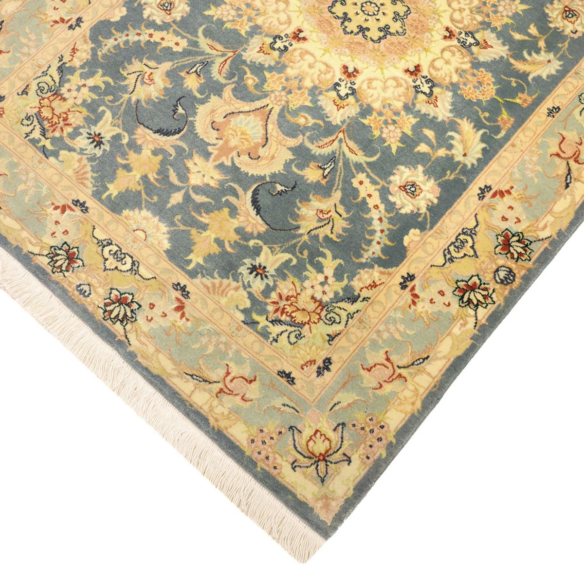 Perzisch tapijt - Tabriz - Royal - 118 x 81 cm - lichtblauw