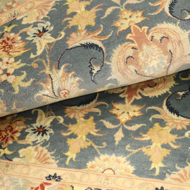 Perzisch tapijt - Tabriz - Royal - 118 x 81 cm - lichtblauw