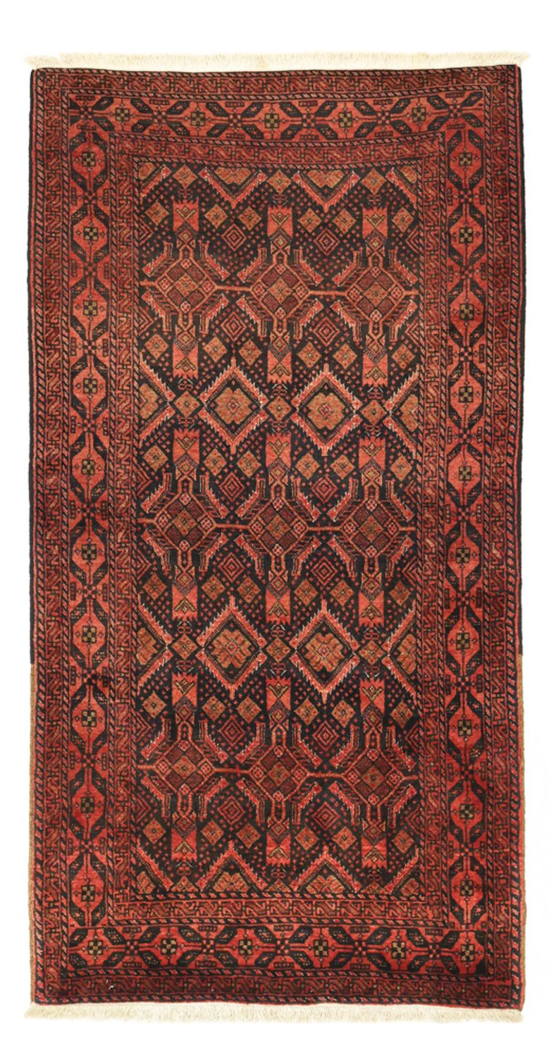 Loper Baluch tapijt - 205 x 105 cm - donkerrood