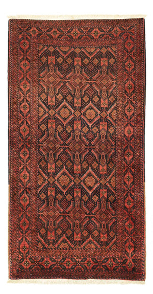 Loper Baluch tapijt - 205 x 105 cm - donkerrood