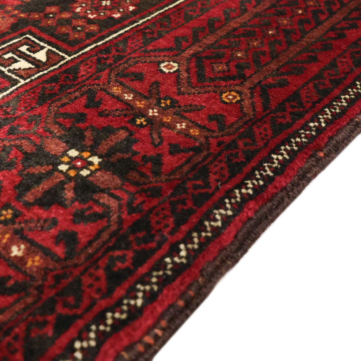 Loper Baluch tapijt - 210 x 105 cm - donkerrood