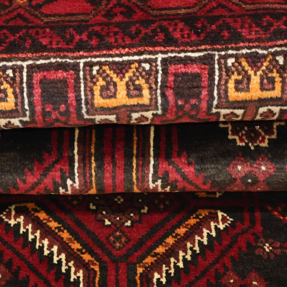Loper Baluch tapijt - 210 x 105 cm - donkerrood