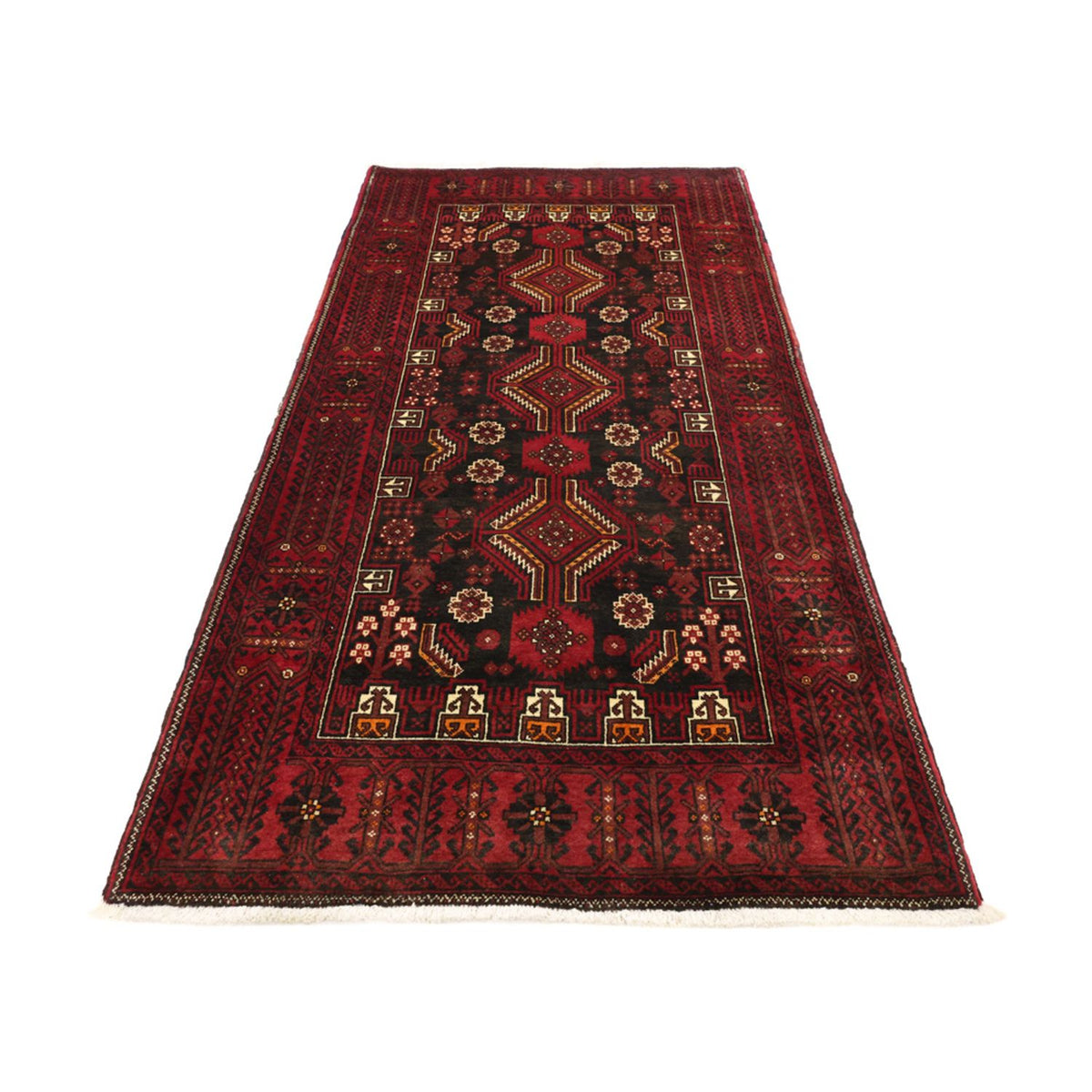 Loper Baluch tapijt - 210 x 105 cm - donkerrood