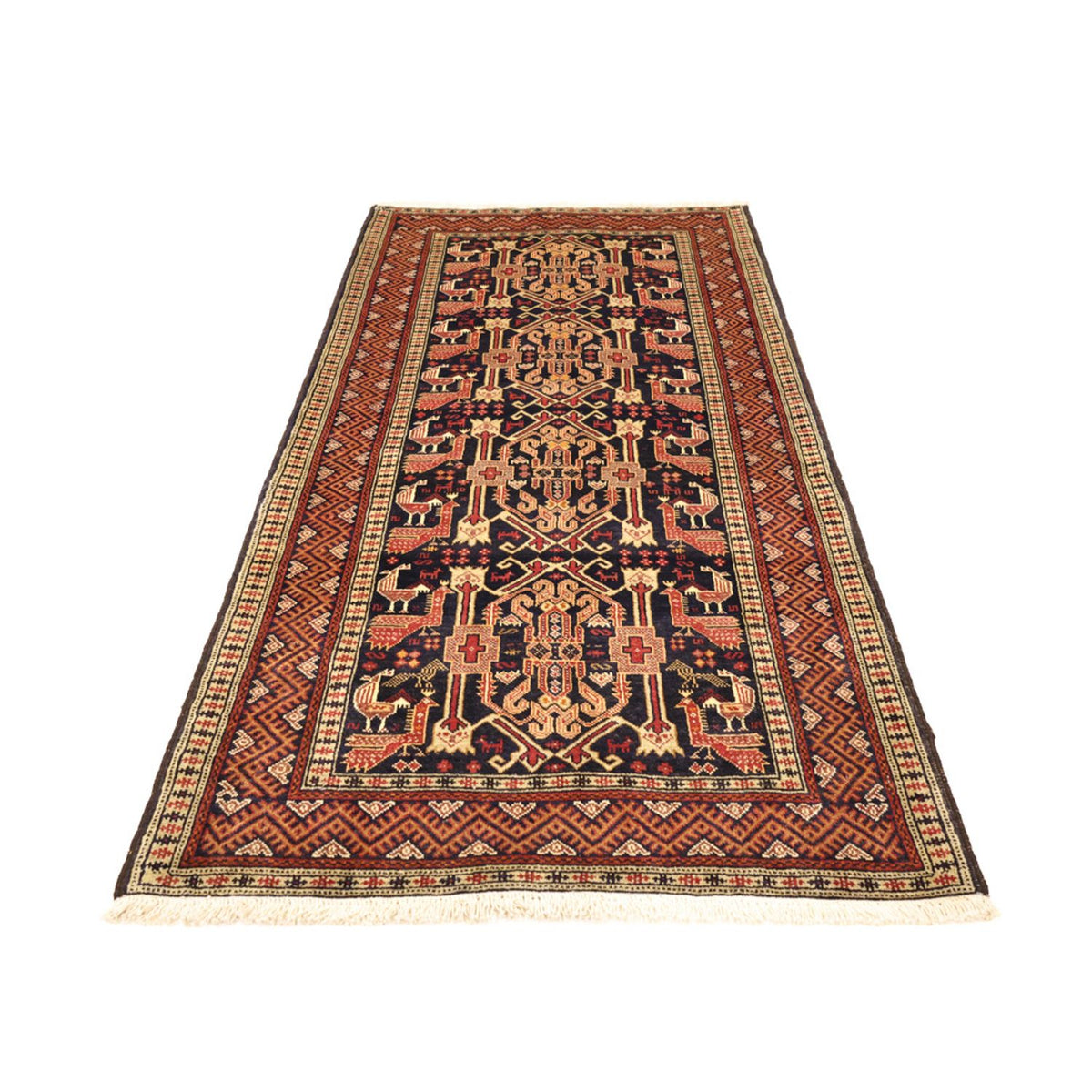 Loper Baluch tapijt - 193 x 100 cm - terracotta