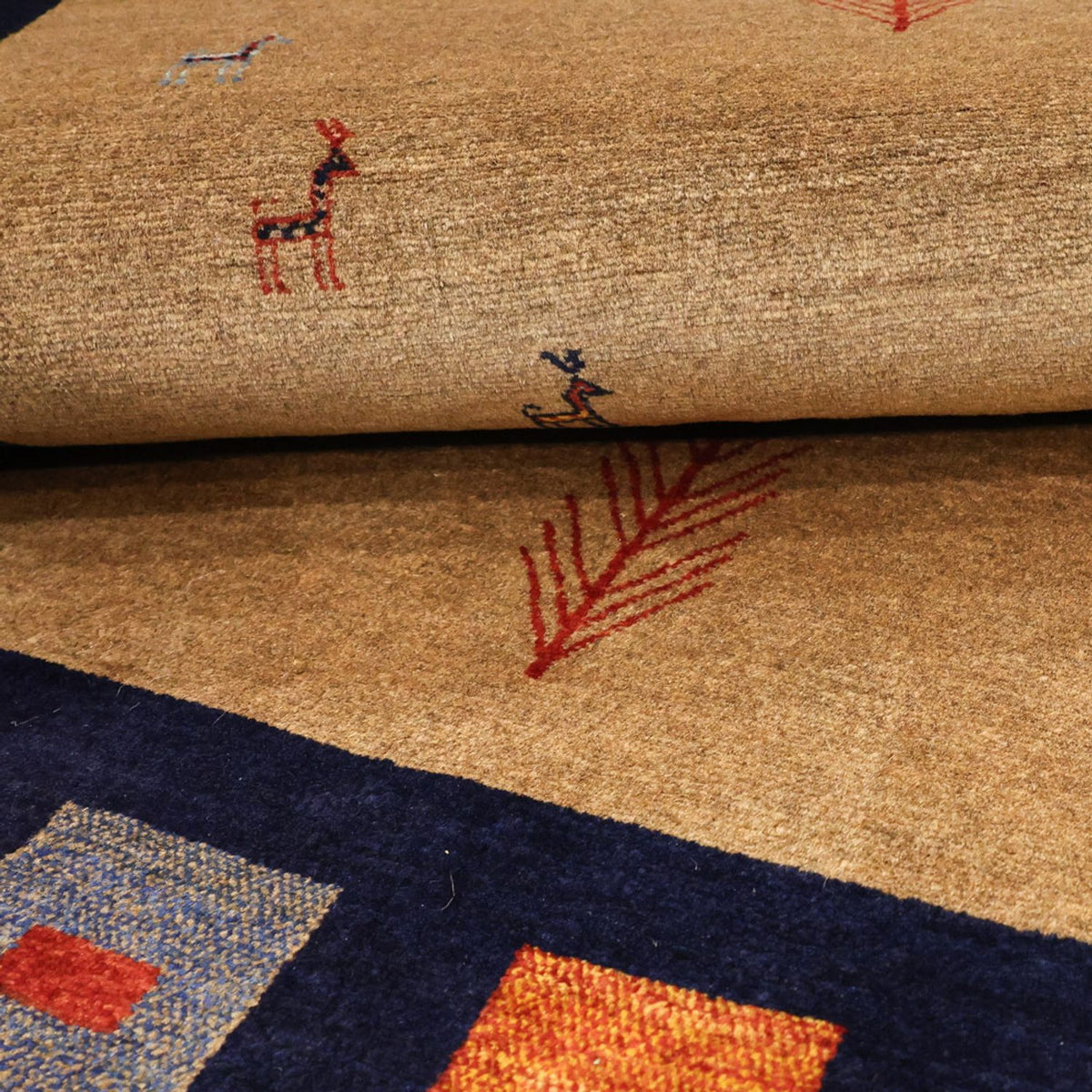 Gabbeh Tapijt - Loribaft Perzisch - 156 x 105 cm - veelkleurig