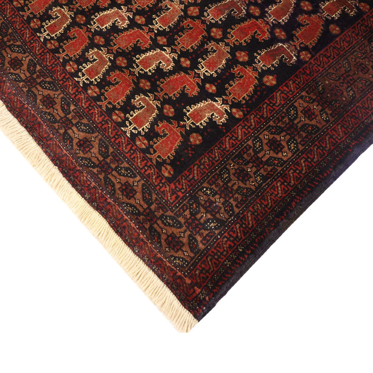 Loper Baluch tapijt - 212 x 102 cm - donker beige