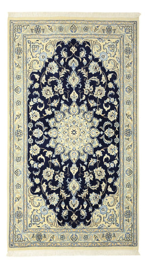 Perzisch tapijt - Nain - Koninklijk - 152 x 87 cm - donkerblauw