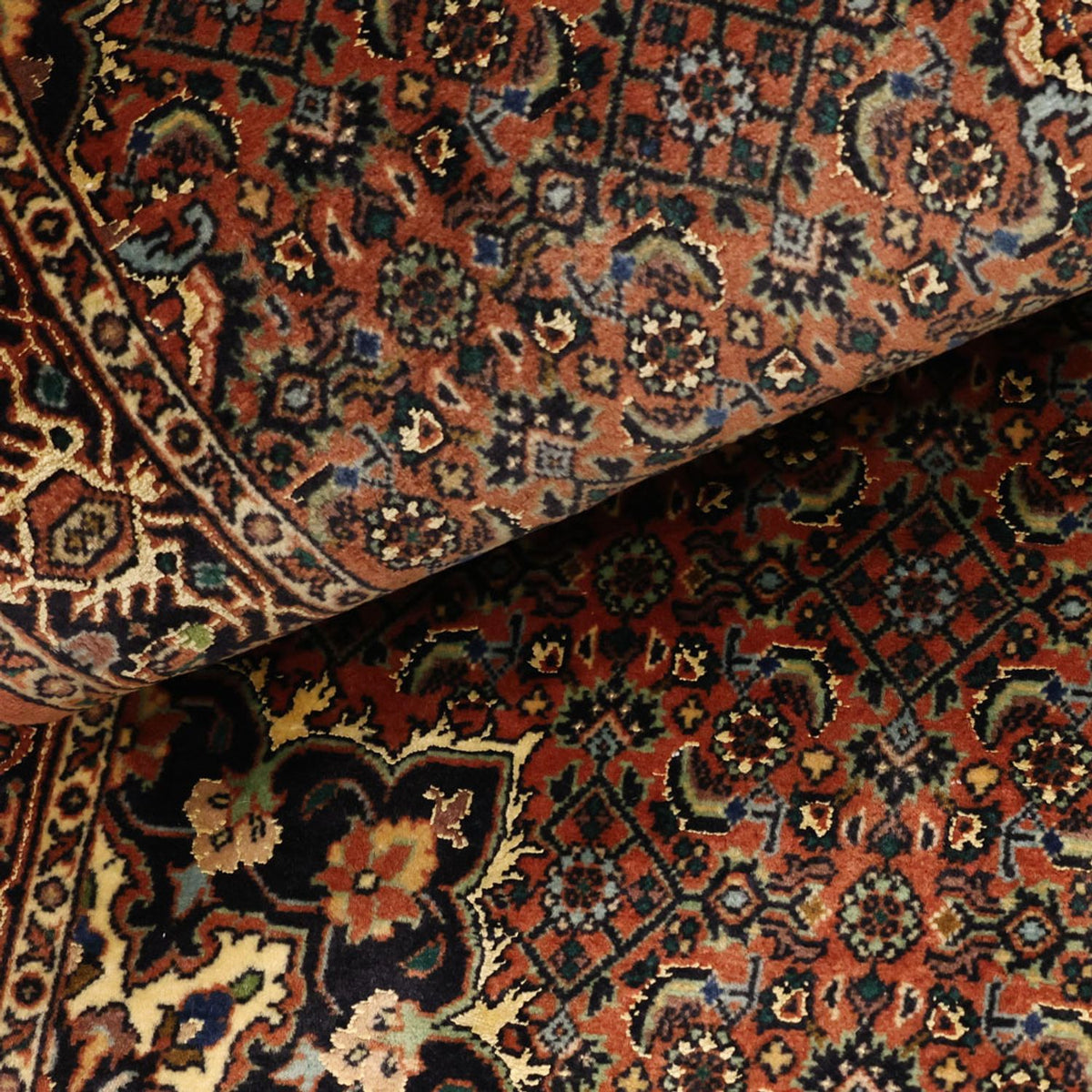 Perzisch tapijt - Bijar - 136 x 70 cm - donker beige