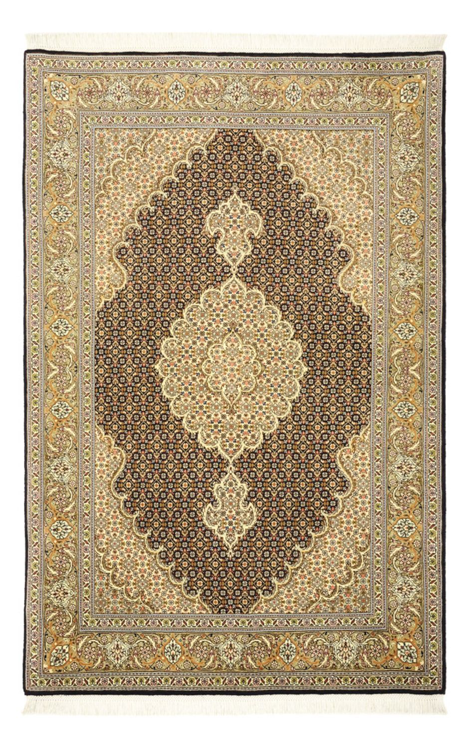 Perzisch tapijt - Tabriz - Royal - 154 x 102 cm - donker beige
