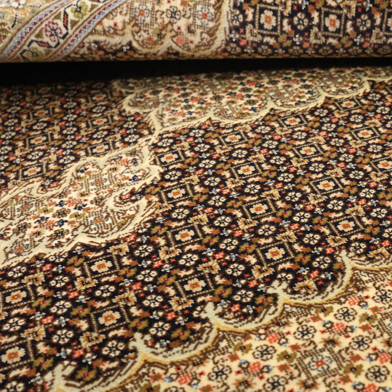 Perzisch tapijt - Tabriz - Royal - 154 x 102 cm - donker beige