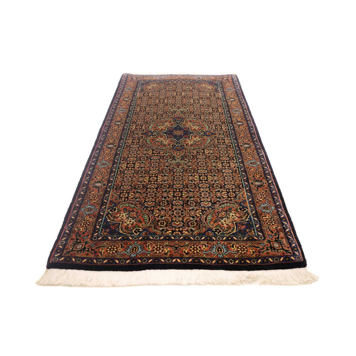 Perzisch tapijt - Bijar - 147 x 69 cm - donker beige