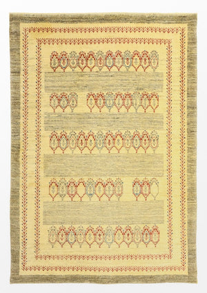 Gabbeh Tapijt - Kashkuli Perzisch - 125 x 87 cm - beige