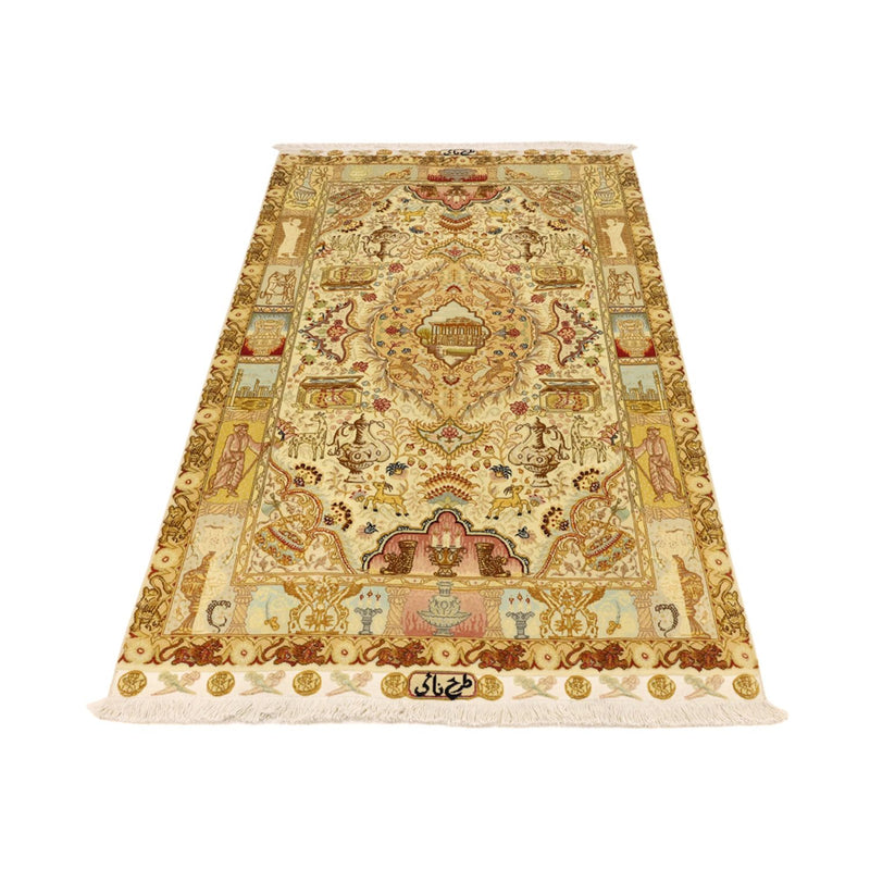Perzisch tapijt - Tabriz - Royal - 160 x 101 cm - beige