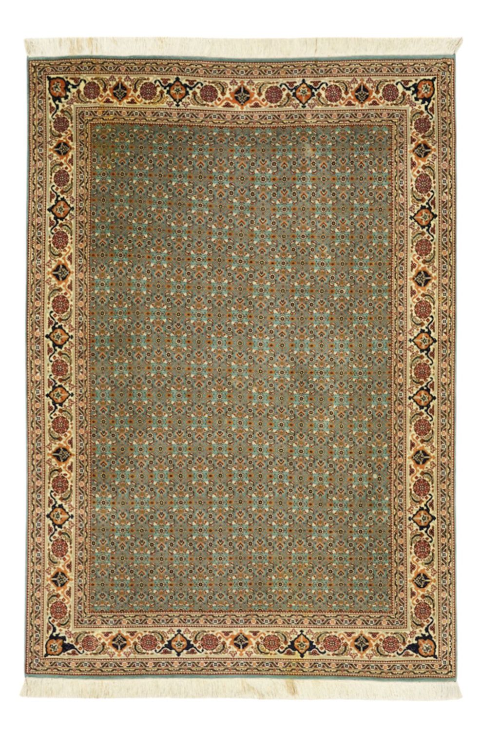 Perzisch tapijt - Tabriz - Royal - Koninklijke - 145 x 101 cm - olijfgroen