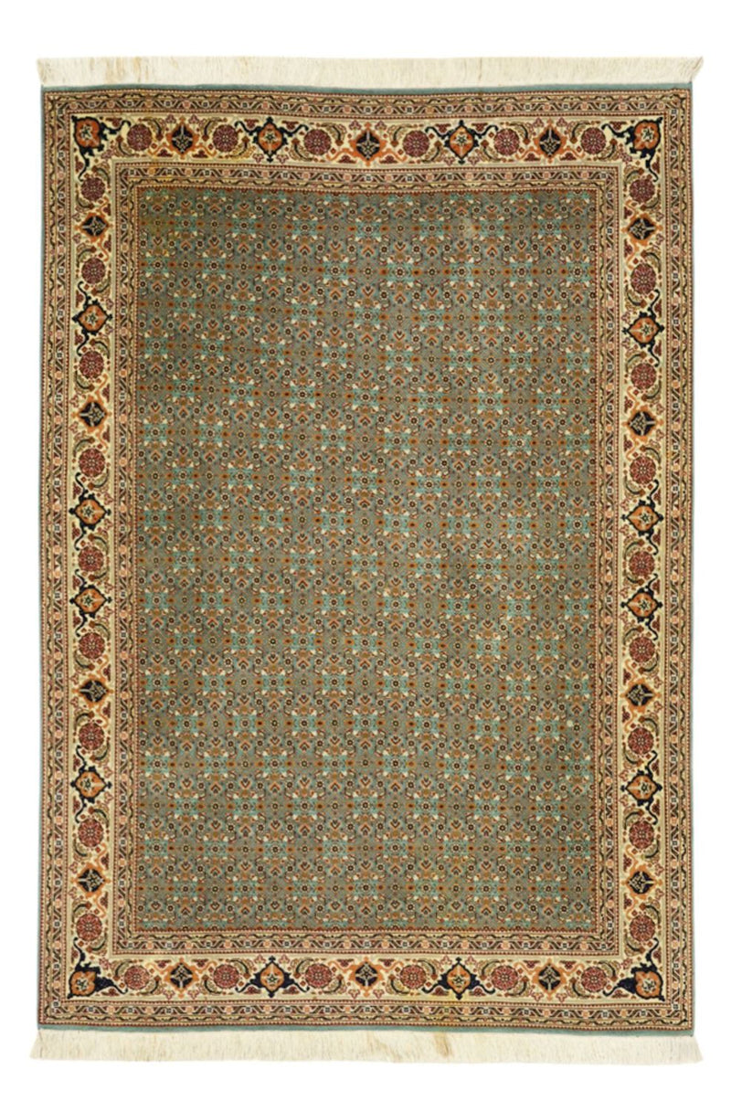 Perzisch tapijt - Tabriz - Royal - Koninklijke - 145 x 101 cm - olijfgroen