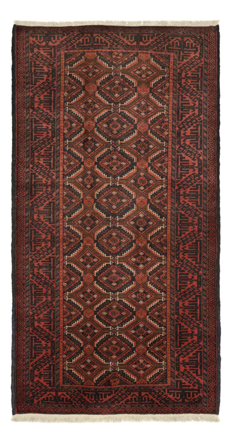 Loper Baluch tapijt - 192 x 98 cm - donkerrood