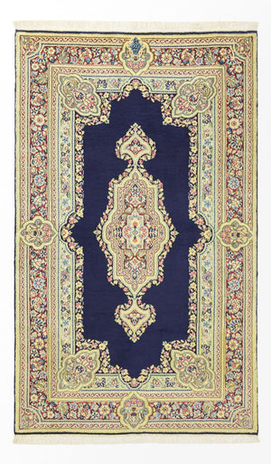 Perzisch tapijt - Klassiek - Koninklijke - 147 x 90 cm - donkerblauw