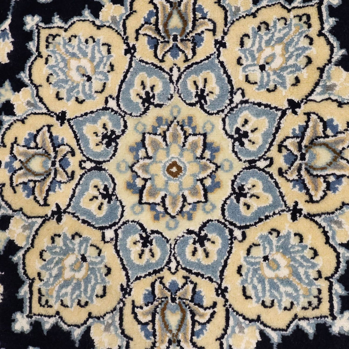 Perzisch tapijt - Nain - Koninklijk - 136 x 86 cm - donkerblauw