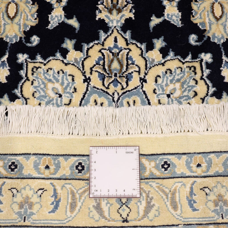 Perzisch tapijt - Nain - Koninklijk - 136 x 86 cm - donkerblauw