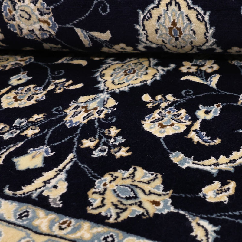 Perzisch tapijt - Nain - Koninklijk - 137 x 88 cm - donkerblauw