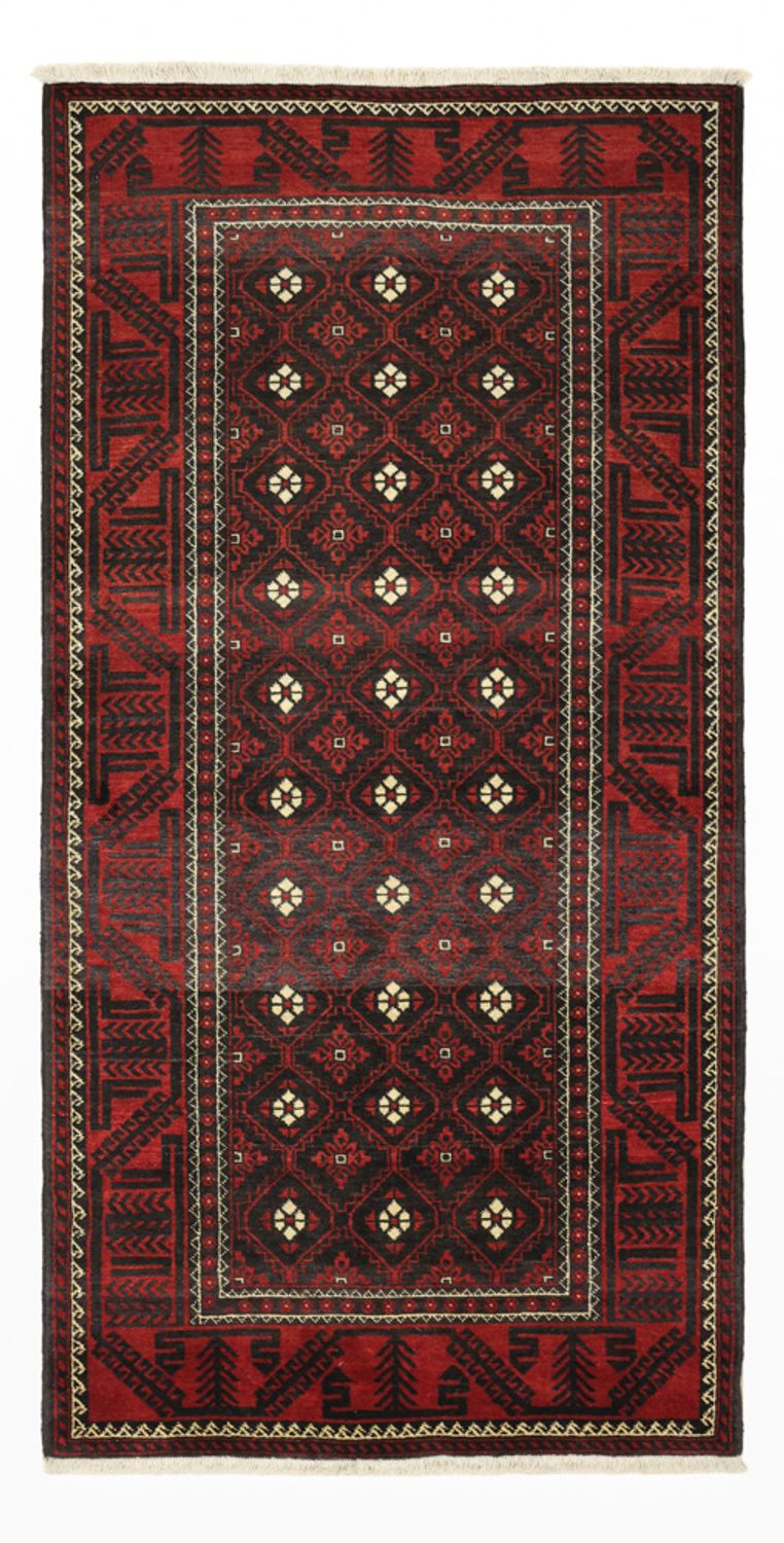 Loper Baluch tapijt - 199 x 102 cm - donkerrood
