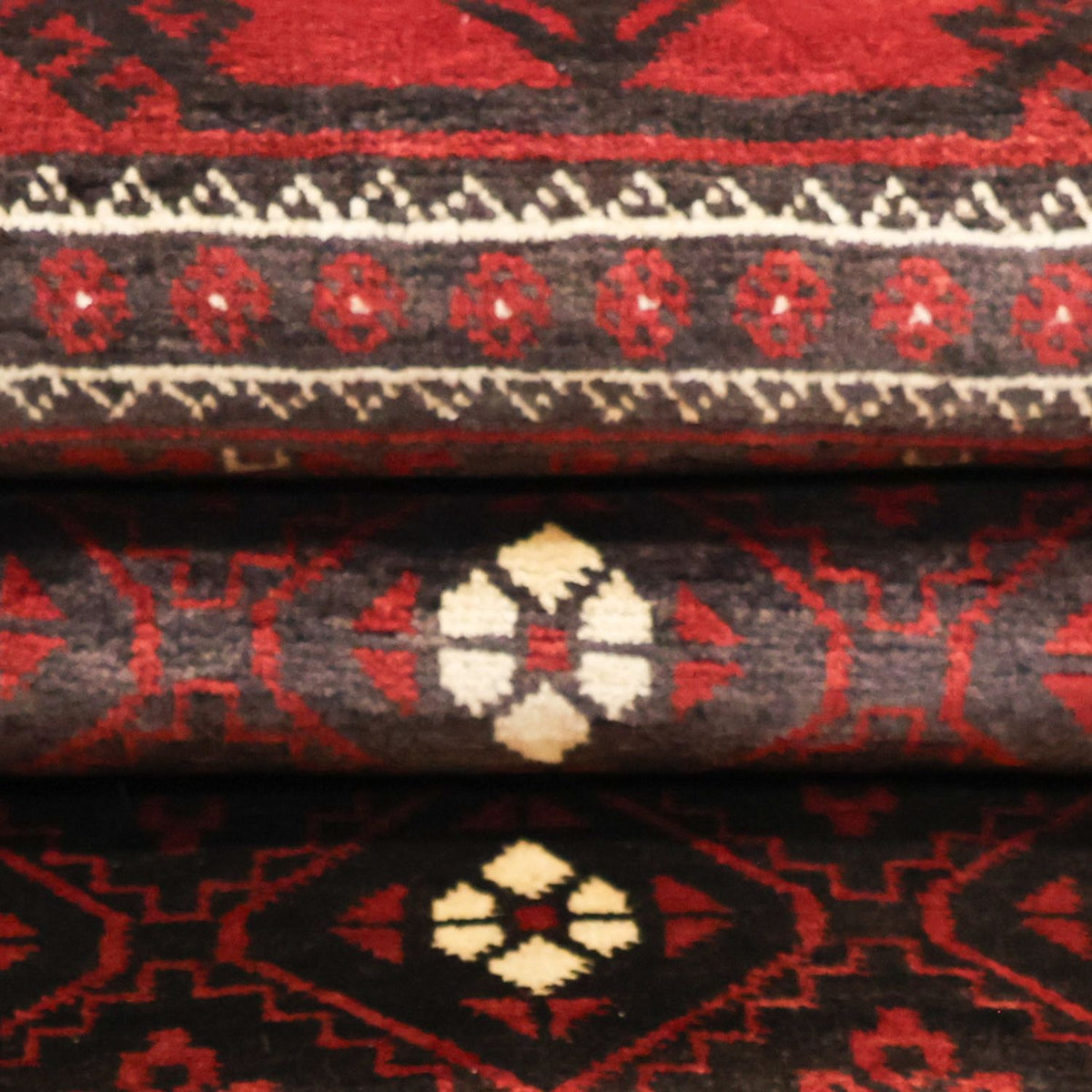 Loper Baluch tapijt - 199 x 102 cm - donkerrood