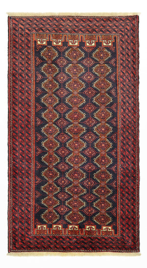Loper Baluch tapijt - 197 x 106 cm - donkerrood